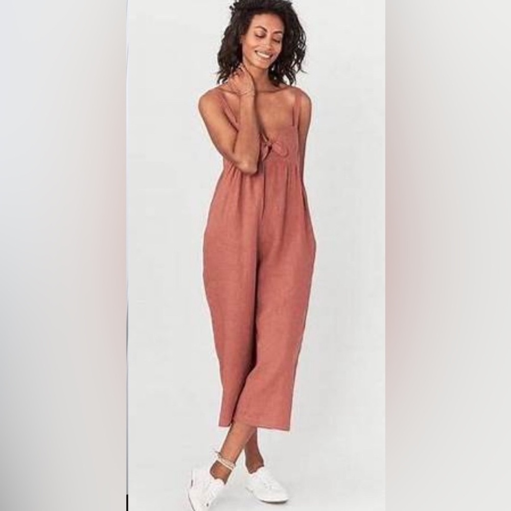 Faherty Titianna Jumpsuit Linen sz Small